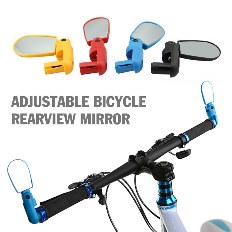 New Universal Rotate Bike Rearview Mirror Unique Bicycle Handlebar Mounted Convex Rear View Mirror Adjustable Full Rotatable Rearview Bicycle Mirrors Wide Angle Acrylic Convex Cycling Safety Mirror For Road Bike Stevvex