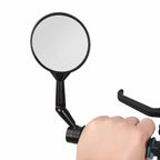 New Universal Rotate Bike Rearview Mirror Unique Bicycle Handlebar Mounted Convex Rear View Mirror Adjustable Full Rotatable Rearview Bicycle Mirrors Wide Angle Acrylic Convex Cycling Safety Mirror For Road Bike Stevvex