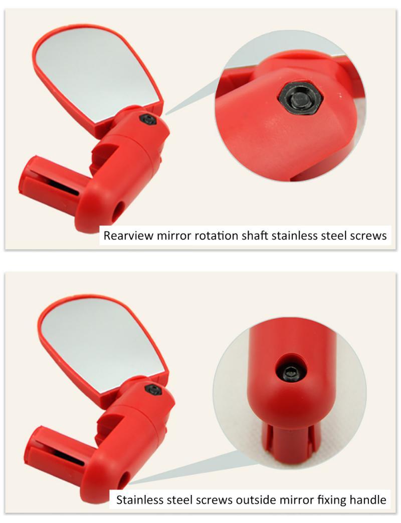 New Universal Rotate Bike Rearview Mirror Unique Bicycle Handlebar Mounted Convex Rear View Mirror Adjustable Full Rotatable Rearview Bicycle Mirrors Wide Angle Acrylic Convex Cycling Safety Mirror For Road Bike Stevvex