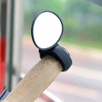 New Universal Rotate Bike Rearview Mirror Unique Bicycle Handlebar Mounted Convex Rear View Mirror Adjustable Full Rotatable Rearview Bicycle Mirrors Wide Angle Acrylic Convex Cycling Safety Mirror For Road Bike Stevvex