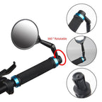 New Universal Rotate Bike Rearview Mirror Unique Bicycle Handlebar Mounted Convex Rear View Mirror Adjustable Full Rotatable Rearview Bicycle Mirrors Wide Angle Acrylic Convex Cycling Safety Mirror For Road Bike Stevvex