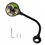 New Universal Rotate Bike Rearview Mirror Unique Bicycle Handlebar Mounted Convex Rear View Mirror Adjustable Full Rotatable Rearview Bicycle Mirrors Wide Angle Acrylic Convex Cycling Safety Mirror For Road Bike Stevvex