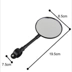 New Universal Rotate Bike Rearview Mirror Unique Bicycle Handlebar Mounted Convex Rear View Mirror Adjustable Full Rotatable Rearview Bicycle Mirrors Wide Angle Acrylic Convex Cycling Safety Mirror For Road Bike Stevvex