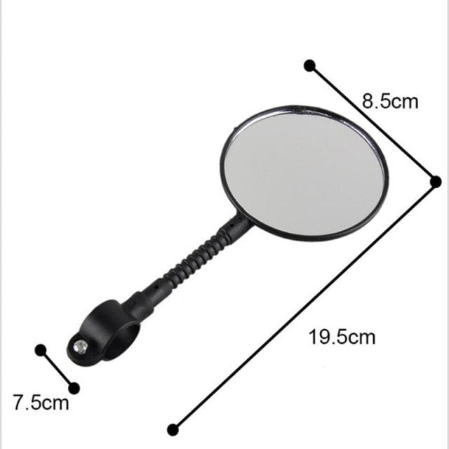 New Universal Rotate Bike Rearview Mirror Unique Bicycle Handlebar Mounted Convex Rear View Mirror Adjustable Full Rotatable Rearview Bicycle Mirrors Wide Angle Acrylic Convex Cycling Safety Mirror For Road Bike Stevvex