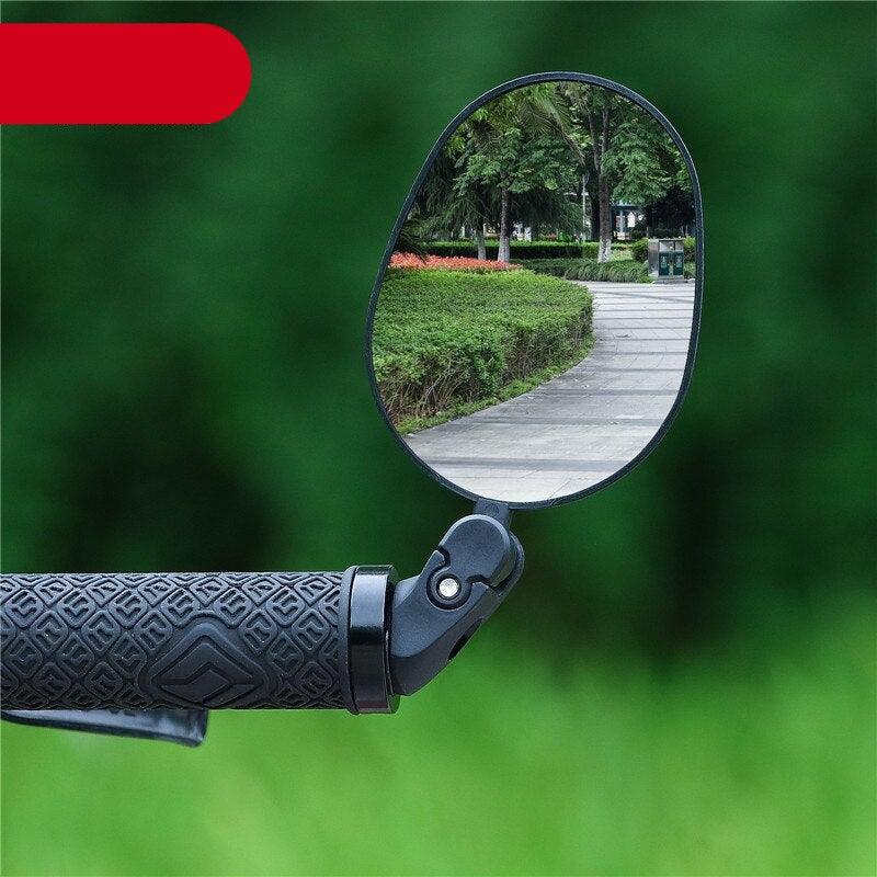 Bicycle Rearview Mirror Rotation Adjustable Rear View Road Wide Range Back Bicycle Handlebar Mirror HD Wide Angle Bicycle Rear View Mirrors Adjustable Rotation Handlebar Convex Mirror For Bike Cycling Stevvex
