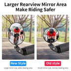 Bicycle Rearview Mirror Rotation Adjustable Rear View Road Wide Range Back Bicycle Handlebar Mirror HD Wide Angle Bicycle Rear View Mirrors Adjustable Rotation Handlebar Convex Mirror For Bike Cycling Stevvex