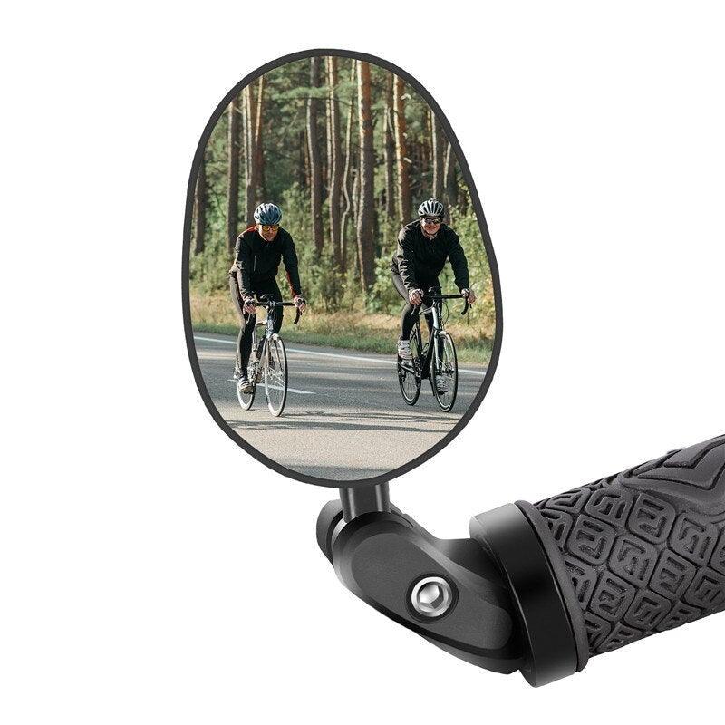 Bicycle Rearview Mirror Rotation Adjustable Rear View Road Wide Range Back Bicycle Handlebar Mirror HD Wide Angle Bicycle Rear View Mirrors Adjustable Rotation Handlebar Convex Mirror For Bike Cycling Stevvex