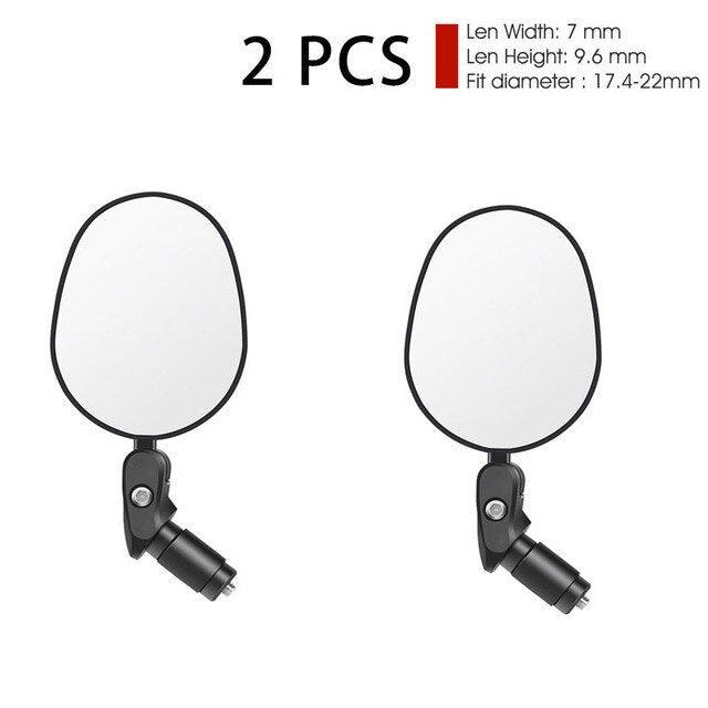 Bicycle Rearview Mirror Rotation Adjustable Rear View Road Wide Range Back Bicycle Handlebar Mirror HD Wide Angle Bicycle Rear View Mirrors Adjustable Rotation Handlebar Convex Mirror For Bike Cycling Stevvex