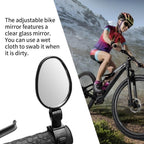 Handlebar Bike Mirror Bicycle Rear view Lens Wide-Angle Safety Mirror Mountain Road Bicycle Wide-Angle Reflector  Rotatable Handlebar Mirror Wide Angle Bicycle Mirror Cycling Rear View Mirror Shockproof Acrylic Convex Mirror Safe Rearview Mirror Stevvex