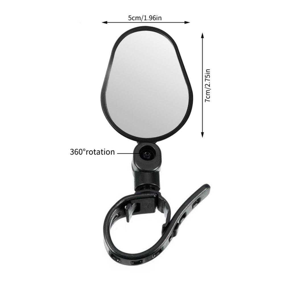 Handlebar Bike Mirror Bicycle Rear view Lens Wide-Angle Safety Mirror Mountain Road Bicycle Wide-Angle Reflector  Rotatable Handlebar Mirror Wide Angle Bicycle Mirror Cycling Rear View Mirror Shockproof Acrylic Convex Mirror Safe Rearview Mirror Stevvex
