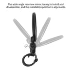 Handlebar Bike Mirror Bicycle Rear view Lens Wide-Angle Safety Mirror Mountain Road Bicycle Wide-Angle Reflector  Rotatable Handlebar Mirror Wide Angle Bicycle Mirror Cycling Rear View Mirror Shockproof Acrylic Convex Mirror Safe Rearview Mirror Stevvex