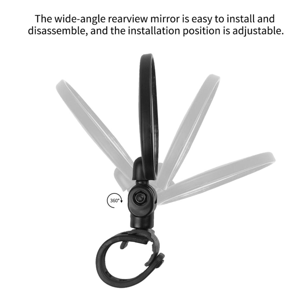 Handlebar Bike Mirror Bicycle Rear view Lens Wide-Angle Safety Mirror Mountain Road Bicycle Wide-Angle Reflector  Rotatable Handlebar Mirror Wide Angle Bicycle Mirror Cycling Rear View Mirror Shockproof Acrylic Convex Mirror Safe Rearview Mirror Stevvex