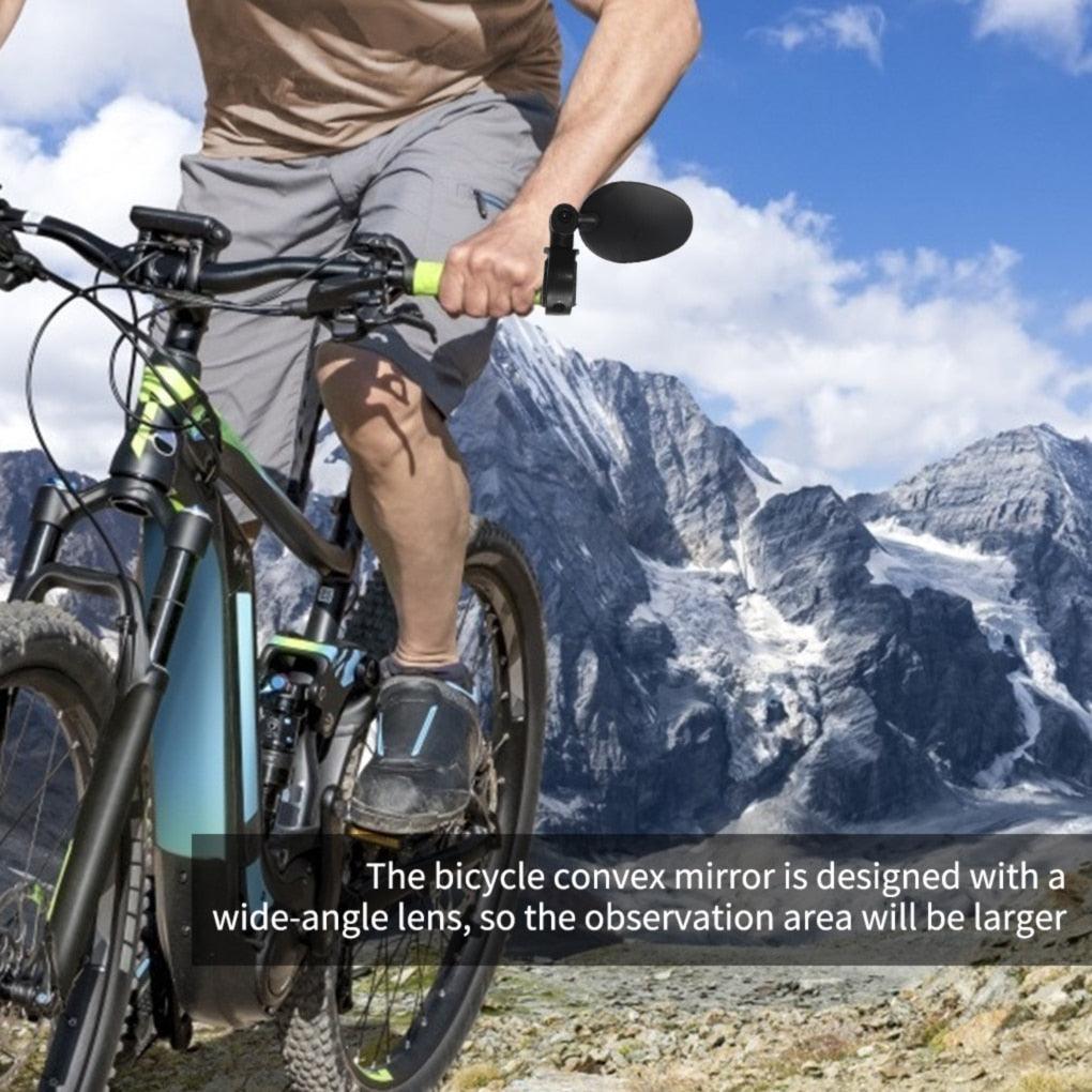 Handlebar Bike Mirror Bicycle Rear view Lens Wide-Angle Safety Mirror Mountain Road Bicycle Wide-Angle Reflector  Rotatable Handlebar Mirror Wide Angle Bicycle Mirror Cycling Rear View Mirror Shockproof Acrylic Convex Mirror Safe Rearview Mirror Stevvex