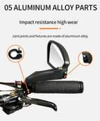 Bike Wide Range Back Sight Reflector Bike Mirror Bicycle Handlebar Rear View Mirror Bike Rear view Mirror Left With Light Reflector Safer No-Shock Bicycle Mirror Rearview Mirror Universal For Bike Bicycle