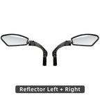 Bike Wide Range Back Sight Reflector Bike Mirror Bicycle Handlebar Rear View Mirror Bike Rear view Mirror Left With Light Reflector Safer No-Shock Bicycle Mirror Rearview Mirror Universal For Bike Bicycle