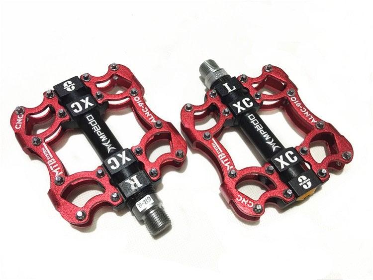 Bicycle Pedals Sealed 2 Bearing Cleats Pegs Road Mountain Bike Pedal Aluminum Alloy Anti-slip Cycling Parts Mountain Bike Pedals Bicycle Flat Pedals Aluminum Sealed Bearing Lightweight Platform For Road Mountain Stevvex