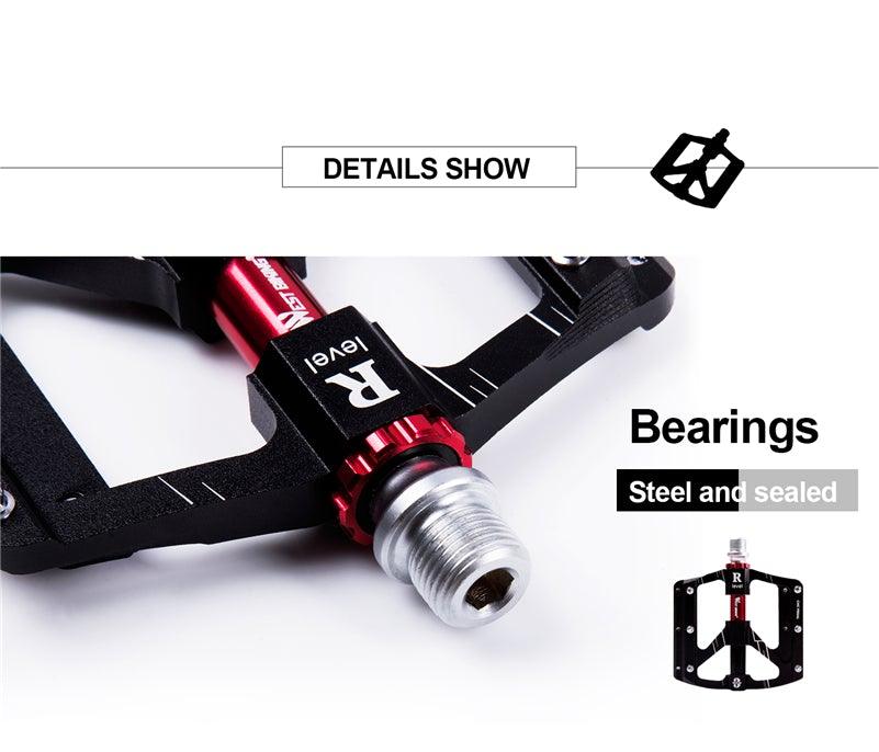 3 Bearings Bicycle Pedals Ultralight Anti-Slip Road Pedal Cycling Sealed Bearing Bike Pedals Accessories Bearings Pedals For Bicycle Lightweight Bicycle Pedals Of Road Bikes Stevvex