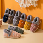 Women Winter Slippers Female Plush Thick Bottom Home Cotton Shoes Non-Slip Comfortable Indoors Flats Men's Plush Fleece Lined House Shoes Indoor Outdoor Anti-Skid Rubber Sole Stevvex