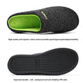 Men's Cotton Fabric Slippers Indoor Non-Slip Home Fur Couple Flat  Men Winter Slipper Cotton Memory Foam Slippers Comfort Knitted Cotton-blend Closed Toe House Indoor Outdoor Shoes Stevvex