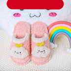 Children's Cotton Slippers Boys And Girls Home Furry Shoes Indoor Warm Shoes Winter Non-slip Cotton Shoes Furry Slippers Memory Foam Anti-Slip House Shoes Comfortable Cotton Slippers Home Bedroom Shoes Stevvex