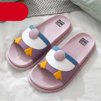 Soft Women's Slippers Summer Indoor Household Thick-Soled Non-Slip Flat Open Toe Slides Slip On Footbed Platform Lightweight Beach Pool Shower Shoes Bathroom Slippers