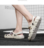 Men Sandals Summer Camouflage Hole Shoes Garden Shoes Outdoor Non-slip Beach Shoes Flat Sandals Home Slippers Unisex Garden Clogs Shoes Slippers Sandals For Mens Stevvex