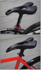 Bike Saddle Breathable Mountain Bike Seat PU Leather Bicycle Seat Cushion Sponge Filled Comfortable Cycling Saddle Replacement Soft Padded With Shock Absorbing Waterproof For Mountain Bike Road Bike Stevvex