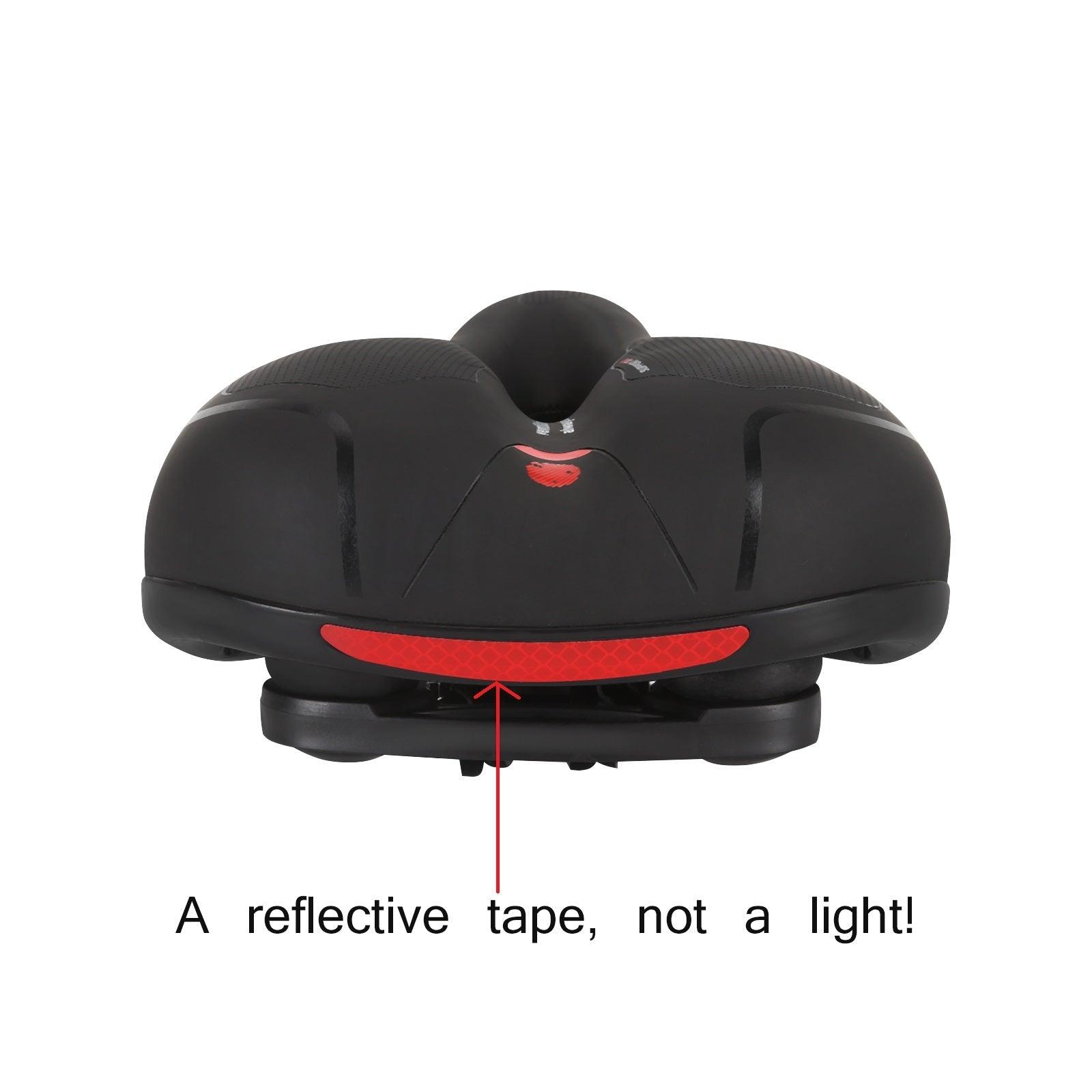 Reflective Breathable Bike Saddle Cushion Leather Surface Seat Mountain Bicycle Shock Absorbing Hollow Bike Seat For Women Or Men Bicycle Saddle Replacement Padded Soft High Density Memory Foam With Dual Shock Absorbing Stevvex
