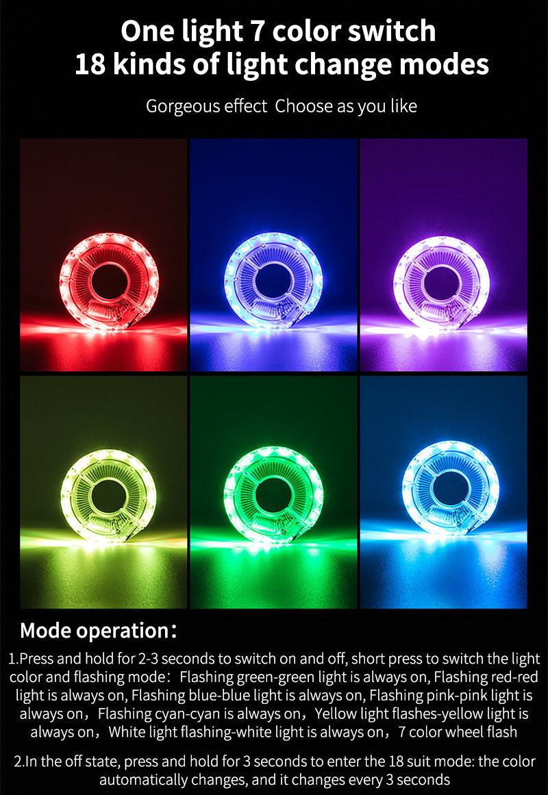 Smart LED Bicycle Wheel Light Bike Front Tail Hub Spoke Lamp Rechargeable Kids Balance Bike Light Colorful Bicycle Hub Light With Optical Design Vibration Sensor USB Rechargeable Waterproof Good Bike Gift For Teenagers Stevvex