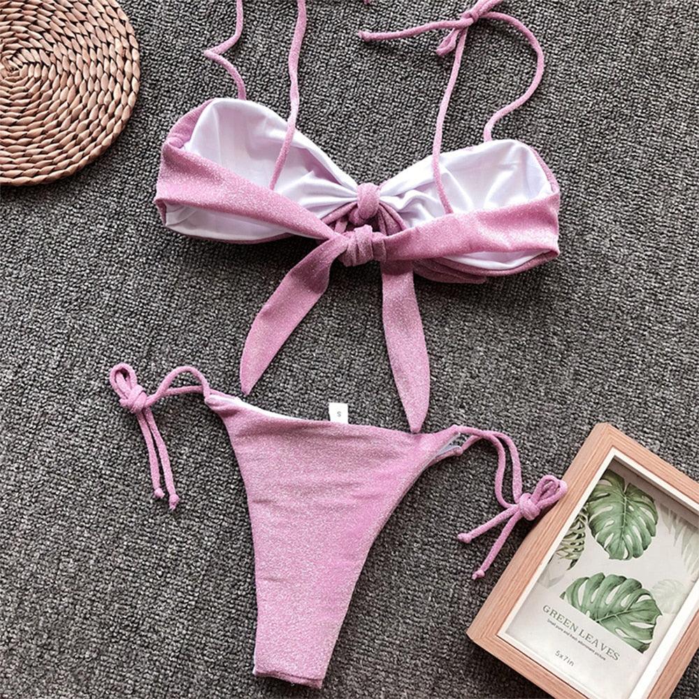 Summer Cute Vintage Women's Swimsuit Bikini Split Swimwear Women's Swimwear Women's 2-piece Beachwear Loose Bikini Fashion  Retro Bikini  Fashion Beachwear Summer Spa Beach Surf Sport Stevvex