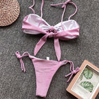 Summer Cute Vintage Women's Swimsuit Bikini Split Swimwear Women's Swimwear Women's 2-piece Beachwear Loose Bikini Fashion  Retro Bikini  Fashion Beachwear Summer Spa Beach Surf Sport Stevvex