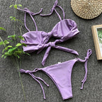 Summer Cute Vintage Women's Swimsuit Bikini Split Swimwear Women's Swimwear Women's 2-piece Beachwear Loose Bikini Fashion  Retro Bikini  Fashion Beachwear Summer Spa Beach Surf Sport Stevvex