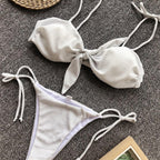 Summer Cute Vintage Women's Swimsuit Bikini Split Swimwear Women's Swimwear Women's 2-piece Beachwear Loose Bikini Fashion  Retro Bikini  Fashion Beachwear Summer Spa Beach Surf Sport Stevvex