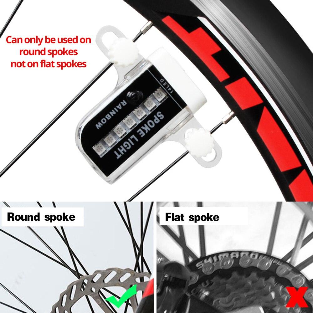 30 Pattern Bike Lights LED Bicycle Decorative Lights Riding Cool Wheels Warning LED Waterproof Bicycle Spoke Tire Light Patterns Bicycle Rim Lights For Mountain Bike Road Bikes Stevvex