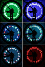 30 Pattern Bike Lights LED Bicycle Decorative Lights Riding Cool Wheels Warning LED Waterproof Bicycle Spoke Tire Light Patterns Bicycle Rim Lights For Mountain Bike Road Bikes Stevvex