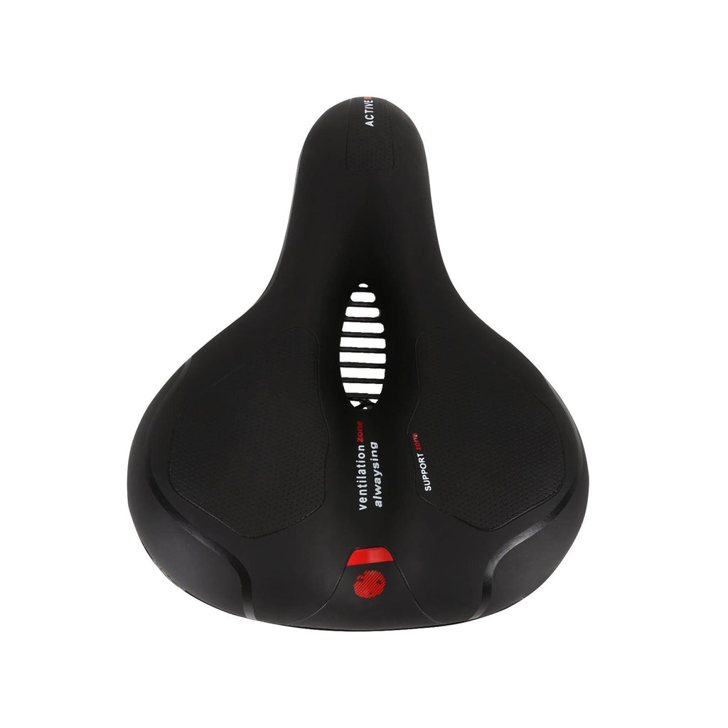 Breathable Leather Bicycle Saddle Cushion Comfortable Anti Slip And Weat Road Bike Sponge Filled Shockproof Bike Seat For Men Women Memory Foam Soft Bicycle Seats Cushion Dual Shock Absorbing Wide Bicycle Seat Replacement For Mountain Bike Road Bike Stevvex