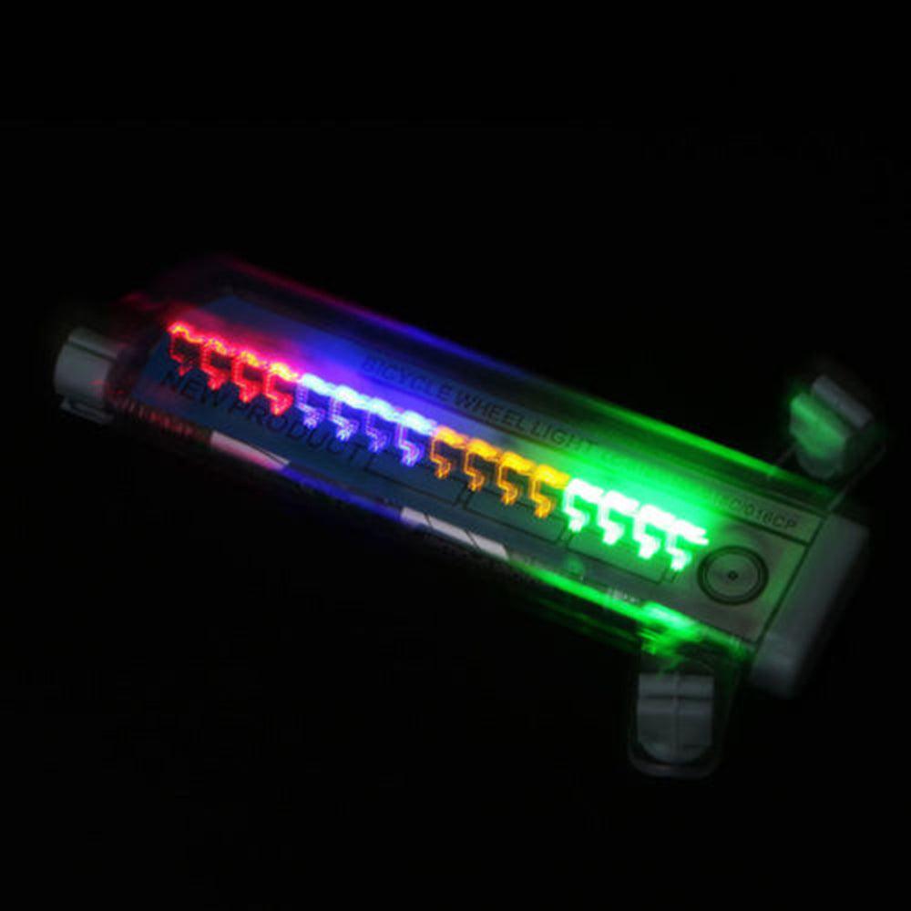 32 Pattern Bike Light Bicycle Wheel Light Double Display Flash 32 RGB LED Light Bicycle Spoke Lamp Night Riding Spoke Light For Men Present Super Bright Auto Off LED Cycling Bicycle Light Stevvex