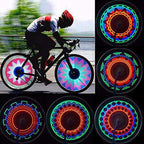 32 Pattern Bike Light Bicycle Wheel Light Double Display Flash 32 RGB LED Light Bicycle Spoke Lamp Night Riding Spoke Light For Men Present Super Bright Auto Off LED Cycling Bicycle Light Stevvex