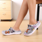 Womens Slip-On Quick Dry Water Clogs Shoes Beach Sandals Lightweight Breathable Bathroom Garden Clogs Shoes Summer Breathable Mesh Sandals Beach Footwear Anti-Slip Slippers Quick Drying Sandals Stevvex