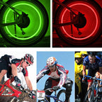 2PCS Bicycle Valve Lights Wheel Spokes Tire LED Light Tire Valve Caps Cycling Lantern Lamp Bike Accessory LED Bike Wheel Light Tire Valve Cap Neon Lamp Shockproof For Front And Rear Wheel Flashing Lamp Glow In The Dark Cool Accessories Stevvex