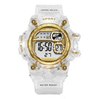 Digital Watches For Women School Girl Student  Transparent Color Water Resistent Silicone Strap Stopwatch Alarm Countdown Dual Time Ultra Super Wide-Angle Display Digital Wrist Watches For Men Women
