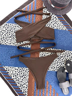 Halter Hollow Cross Bikinis Set Swimsuit Women's New Solid Two-Piece Swimwear Two Piece Swimsuit Halter Crisscross Cut Out Bikini Wrap Top with High Waist  Bottom Beach Swimwear Summer Beachwear Woman Bath Bathing Suit Stevvex