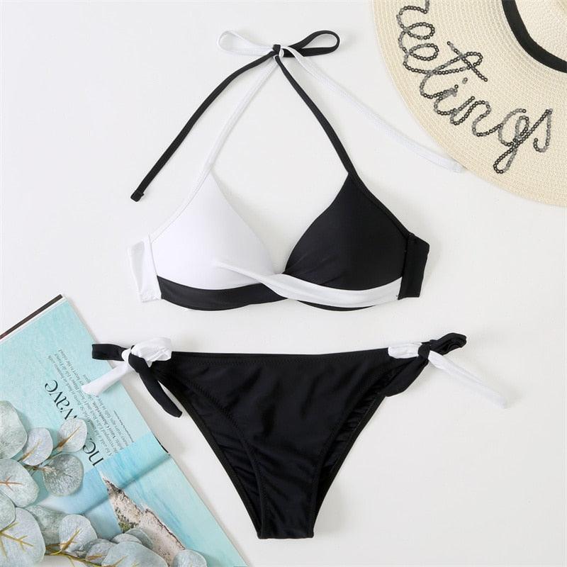 Push Up Bikinis 2022 New Swimwear Women's Bikini Swimsuits Floral Printed Bathing Suits for Women 2 Piece Bikini Women Floral Print Bikini Sets Swimsuit Beach Wear Bathing Suit Female  Two Pieces Stevvex