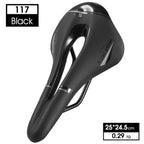 Ultra Light Comfortable Bicycle Saddle Mountain Road Bike Seat Soft Leather Hollow Breathable Cushion Seat Ergonomics Design Breathable Suspension Gel Bike Saddle Cushion For Mountain Bike Road Bike Stevvex