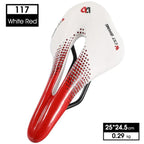 Ultra Light Comfortable Bicycle Saddle Mountain Road Bike Seat Soft Leather Hollow Breathable Cushion Seat Ergonomics Design Breathable Suspension Gel Bike Saddle Cushion For Mountain Bike Road Bike Stevvex
