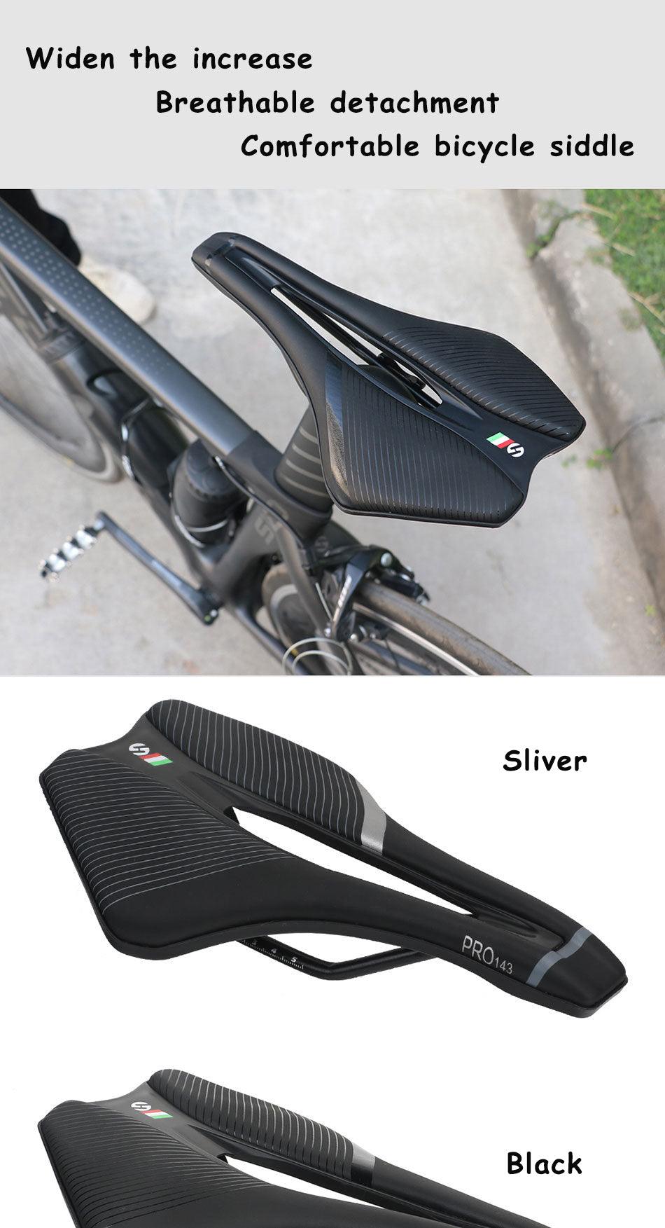 Bicycle Saddle Soft Thick Mountain Road Bike Wide Seat Cushion Bike Carbon Saddle Seat Ergonomics Design Fit Comfort Bike Saddle With Foam Breathable Soft Bicycle Cushion For Women Men Stevvex