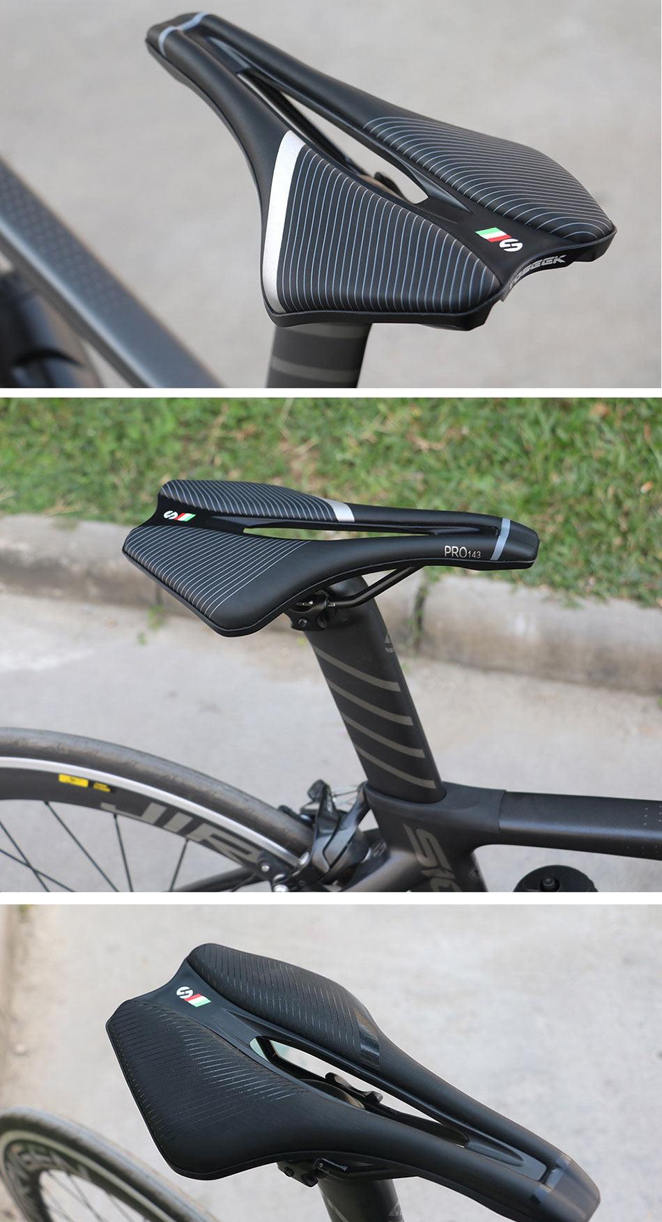 Bicycle Saddle Soft Thick Mountain Road Bike Wide Seat Cushion Bike Carbon Saddle Seat Ergonomics Design Fit Comfort Bike Saddle With Foam Breathable Soft Bicycle Cushion For Women Men Stevvex