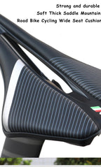 Bicycle Saddle Soft Thick Mountain Road Bike Wide Seat Cushion Bike Carbon Saddle Seat Ergonomics Design Fit Comfort Bike Saddle With Foam Breathable Soft Bicycle Cushion For Women Men Stevvex