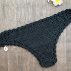 Handmade Vintage Crochet Bikinis Knitted Cotton Swimwear Women's Crochet Swimsuit Two Pieces Bathing Suits Bikini Swimsuit Top Bottom Bandage Modern Women Beachwear For Summer Stevvex