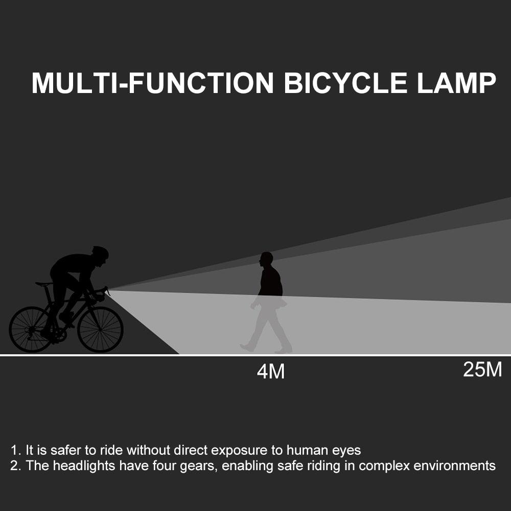 2PCS LED Bike Light Bicycle Front Rear lights USB Charge Headlight Cycling Taillight Bicycle Super Bright Front And Back Bicycle Lights USB Rechargeable Durable Waterproof Mountain Helmet Road Night Riding For Bike Stevvex